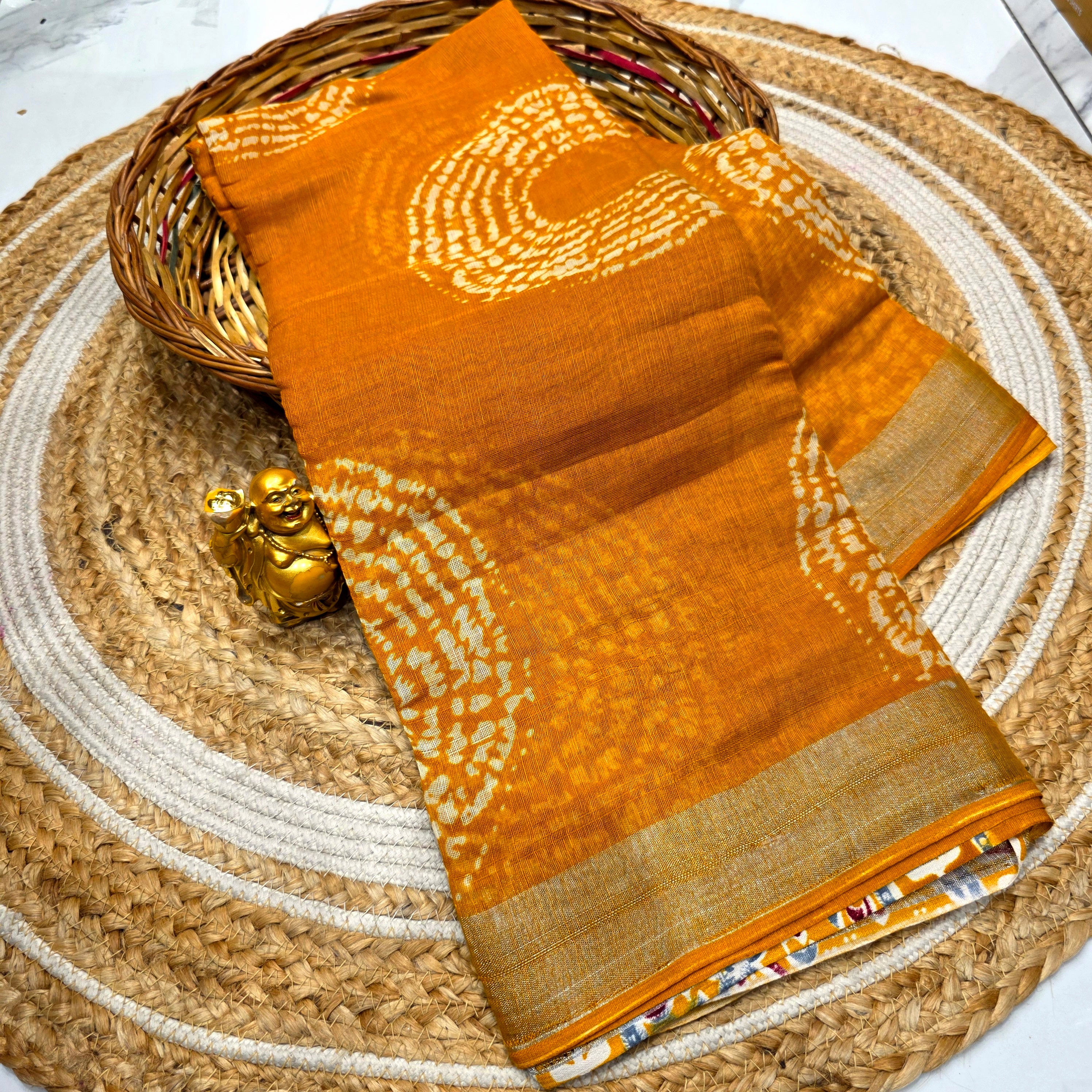 Fancy Linen Cotton Saree