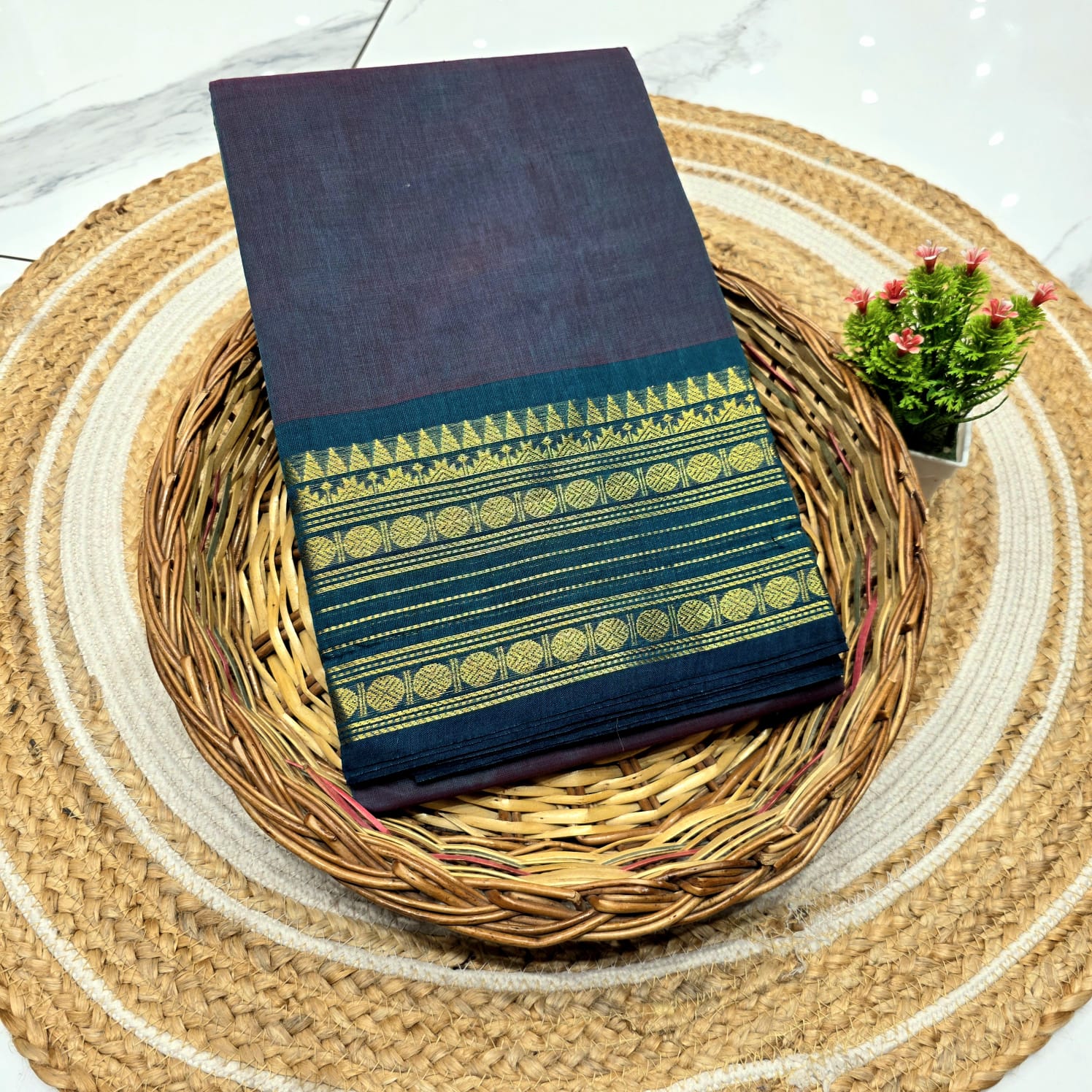 Traditional Chettinad Cotton Saree ( without blouse )