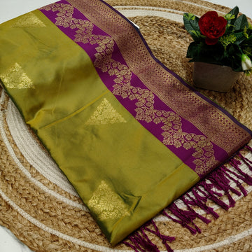 Own Production Traditional CHEKED Silk Saree